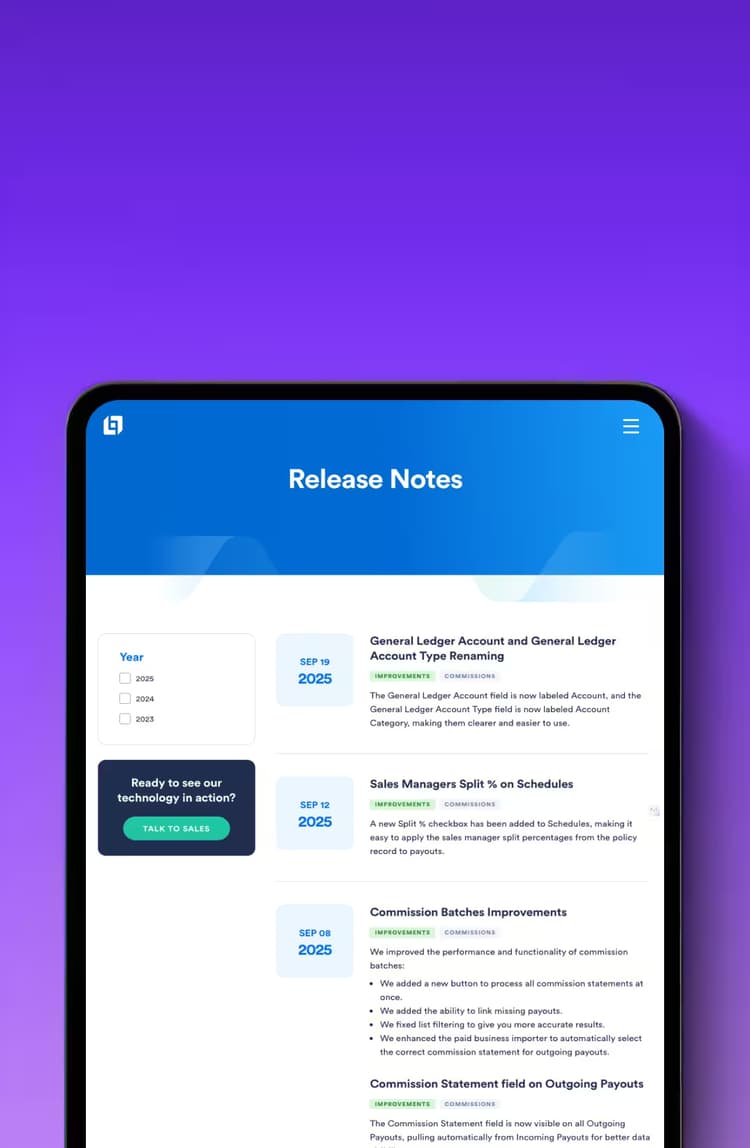 Stay up to date with our latest improvements.