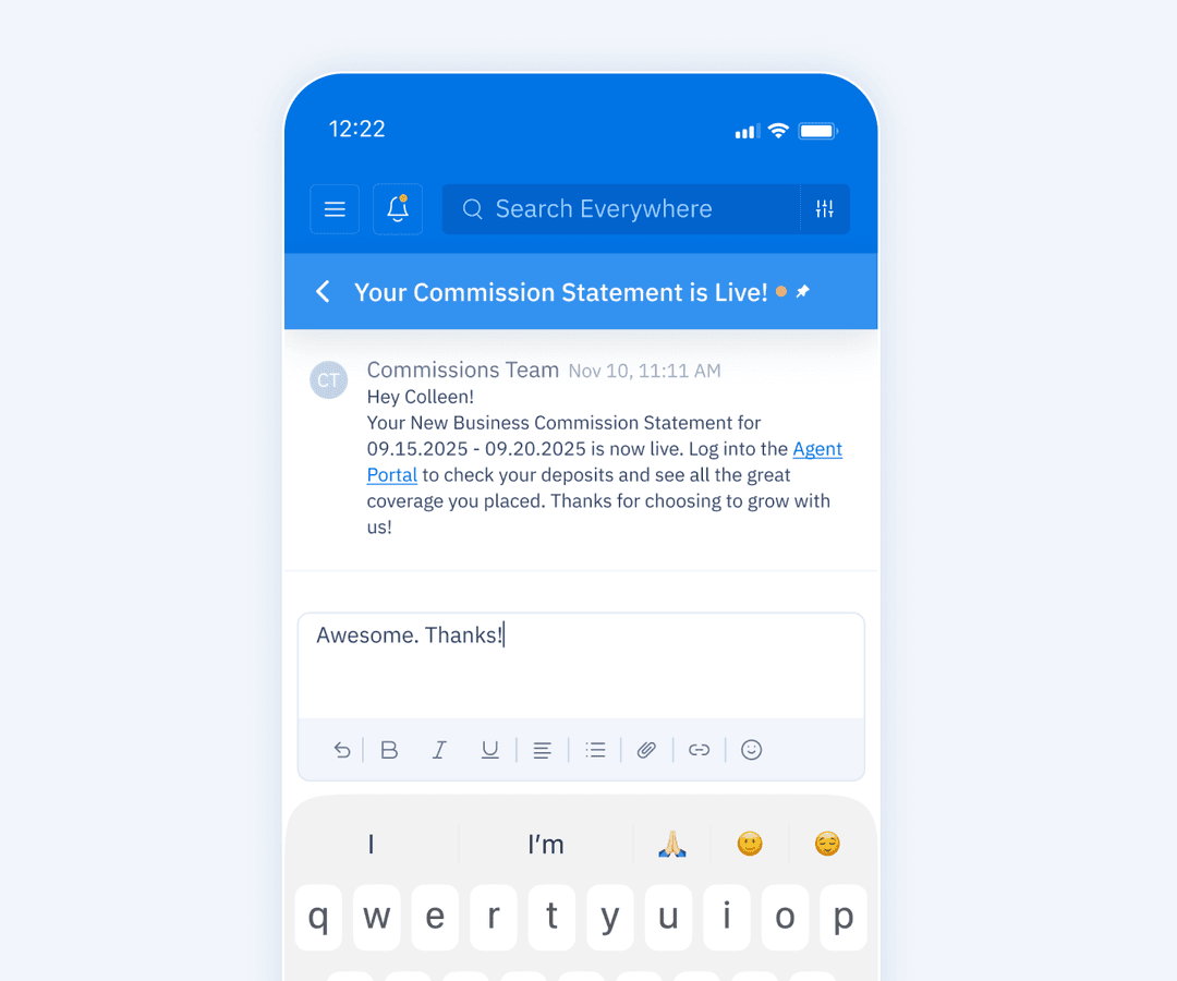 Text Agents About Deposits